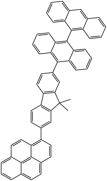 1-(7-(9,9'-bianthracen-10-yl)-9,9-diMethyl-9H-fluoren-2-yl)pyrene Struktur