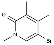 2(1H)-Pyridinone, 5-bromo-1,3,4-trimethyl- Struktur