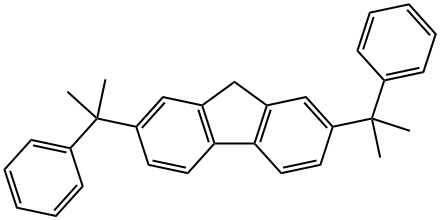 2,7-Bis(2-phenyl-2-propyl)fluorene Struktur