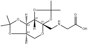 N-[1-Deoxy-2,3:4,5-bis-O-(1-methylethylidene)-β-D-fructopyranos-1-yl]glycine Struktur