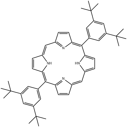 5,15-Bis[3,5-di(tert -butyl)phenyl]porphyrin Struktur