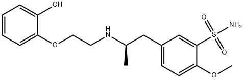 Benzenesulfonamide, 5-[(2R)-2-[[2-(2-hydroxyphenoxy)ethyl]amino]propyl]-2-methoxy- Struktur