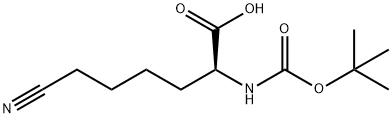 Norleucine, 6-cyano-N-[(1,1-dimethylethoxy)carbonyl]- Struktur