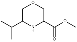 3-Morpholinecarboxylic acid, 5-(1-methylethyl)-,methylester Struktur