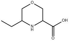 3-Morpholinecarboxylic acid, 5-ethyl- Struktur