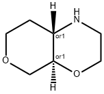 Pyrano[3,4-b][1,4]oxazine, octahydro-,(4aR,8aS)-rel- Struktur