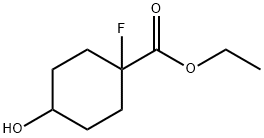 ethyl 1-fluoro-4-hydroxy-cyclohexanecarboxylate Struktur