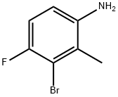 Benzenamine, 3-bromo-4-fluoro-2-methyl- Struktur