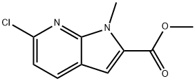 methyl 6-chloro-1-methyl-pyrrolo[2,3-b]pyridine-2-carboxylate Struktur