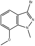 1H-Indazole, 3-bromo-7-methoxy-1-methyl- Struktur