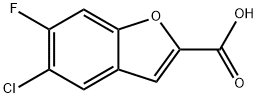 2-Benzofurancarboxylic acid, 5-chloro-6-fluoro- Struktur