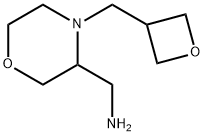 3-Morpholinemethanamine, 4-(3-oxetanylmethyl)- Struktur