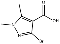 3-bromo-1,5-dimethyl-1H-pyrazole-4-carboxylic acid Struktur