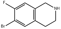 Isoquinoline, 6-bromo-7-fluoro-1,2,3,4-tetrahydro- Struktur