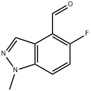 1H-Indazole-4-carboxaldehyde, 5-fluoro-1-methyl- Struktur