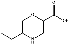 2-Morpholinecarboxylic acid, 5-ethyl- Struktur