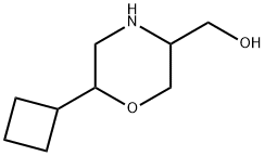 3-Morpholinemethanol,6-cyclobutyl- Struktur