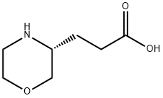 3-Morpholinepropanoic acid, (3R)- Struktur