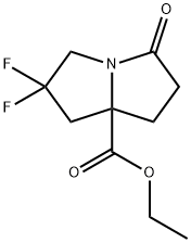 ethyl 6,6-difluoro-3-oxo-1,2,5,7-tetrahydropyrrolizine-8-carboxylate Struktur