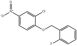 Benzene, 2-chloro-1-[(2-fluorophenyl)methoxy]-4-nitro- Struktur