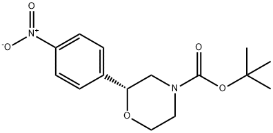 (R)-tert-butyl 2-(4-nitrophenyl)morpholine-4-carboxylate Structure