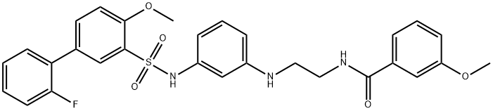 N-[2-[[3-[[(2''-Fluoro-4-methoxy[1,1''-biphenyl]-3-yl)sulfonyl]amino]phenyl]amino]ethyl]-3-methoxybenzamide Struktur