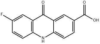 2-Acridinecarboxylic acid, 7-fluoro-9,10-dihydro-9-oxo- Struktur