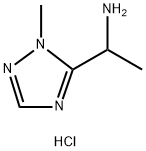 1-(1-methyl-1H-1,2,4-triazol-5-yl)ethan-1-amine hydrochloride Struktur