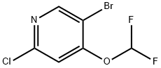 Pyridine, 5-bromo-2-chloro-4-(difluoromethoxy)- Struktur