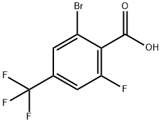 Benzoic acid, 2-bromo-6-fluoro-4-(trifluoromethyl)- Struktur