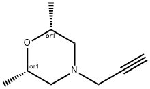 Morpholine, 2,6-dimethyl-4-(2-propyn-1-yl)-,(2R,6S)-rel- Struktur