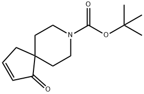 8-?Azaspiro[4.5]?dec-?2-?ene-?8-?carboxylic acid, 1-?oxo-?, 1,?1-?dimethylethyl ester Struktur