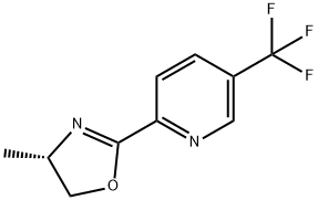 Pyridine, 2-[(4S)-4,5-dihydro-4-methyl-2-oxazolyl]-5-(trifluoromethyl)- Struktur