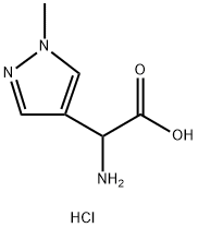 1H-Pyrazole-4-acetic acid, α-amino-1-methyl-, hydrochloride (1:2) Struktur