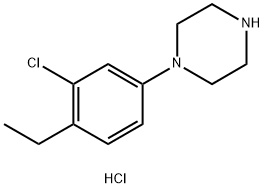 1-(3-chloro-4-ethylphenyl)piperazine Hydrochloride Struktur