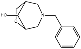 3-benzyl-6-oxa-3-azabicyclo[3.2.1]octan-8-ol Struktur