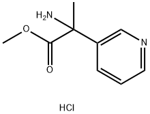 3-Pyridineacetic acid, α-amino-α-methyl-, methyl ester, hydrochloride (1:2) Struktur