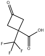 Cyclobutanecarboxylic acid, 3-oxo-1-(trifluoromethyl)- Struktur