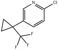 2-chloro-5-[1-(trifluoromethyl)cyclopropyl]pyridine Struktur