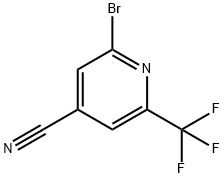 4-Pyridinecarbonitrile, 2-bromo-6-(trifluoromethyl)- Struktur