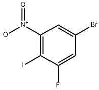 Benzene, 5-bromo-1-fluoro-2-iodo-3-nitro- Struktur