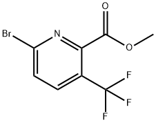 2-Pyridinecarboxylic acid, 6-bromo-3-(trifluoromethyl)-, methyl ester Struktur