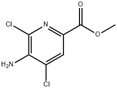 2-Pyridinecarboxylic acid, 5-amino-4,6-dichloro-, methyl ester Struktur