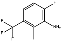 Benzenamine, 6-fluoro-2-methyl-3-(trifluoromethyl)- Struktur