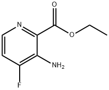 2-Pyridinecarboxylic acid, 3-amino-4-fluoro-, ethyl ester Struktur