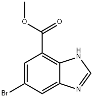 1H-Benzimidazole-7-carboxylic acid, 5-bromo-, methyl ester Struktur