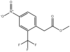 Benzeneacetic acid, 4-nitro-2-(trifluoromethyl)-, methyl ester Struktur