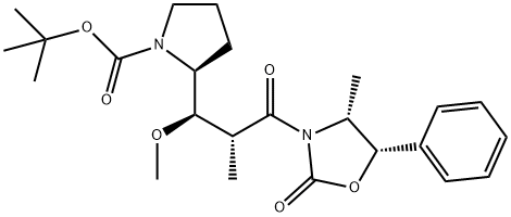 1-Pyrrolidinecarboxylic acid, 2-[(1R,2R)-1-methoxy-2-methyl-3-[(4R,5S)-4-methyl-2-oxo-5-phenyl-3-oxazolidinyl]-3-oxopropyl]-, 1,1-dimethylethyl ester, (2S)-