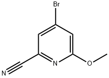 2-Pyridinecarbonitrile, 4-bromo-6-methoxy- Struktur