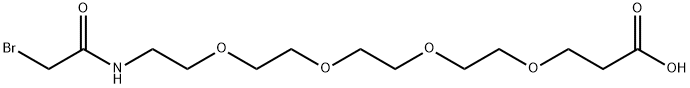 Bromoacetamido-PEG4-Acid Struktur